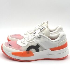 On Cloud The Roger Pro 2 Size 9 Womens Tennis Pickleball Shoe White/Flame NEW